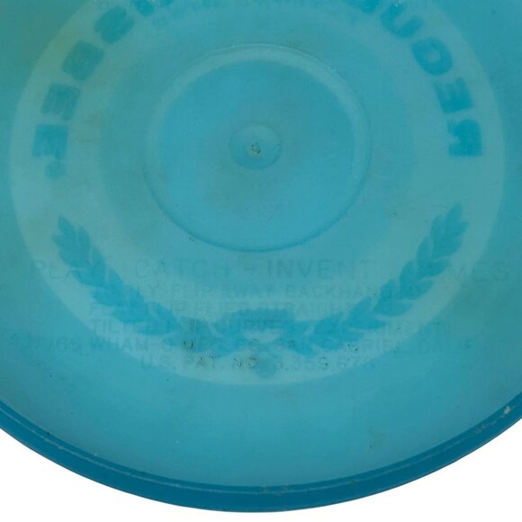 Vintage Wham-O Regular Frisbee Flying Disc 9" Aqua Blue Plastic Toy 1970s - Picture 11 of 14